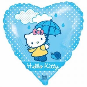 Серце "Hello Kitty" з парасолькою блакитне Fl
