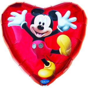 Серце "Міккі Маус" на червоному фоні  США An