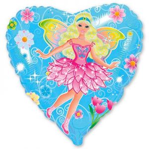 Серце "Фея" на блакитному фоні