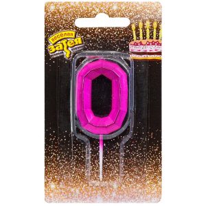 Свічка 4,5см - Діамант Маджента "0"