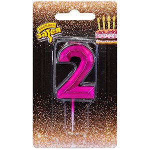 Свічка 4,5см - Діамант Маджента "2"