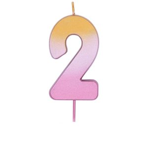 Свічка 6,7см - Омбре рожеве золото "2"