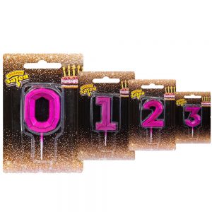 Свічки для торта Діамант Маджента