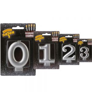 Свічки для торта "Срібло"