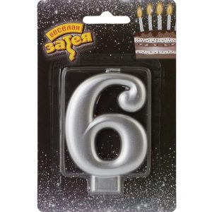 Свічка - срібло "6"