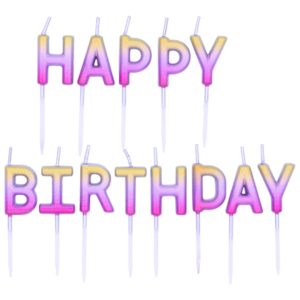 Свічка для торта Амбре рожеве золото HB