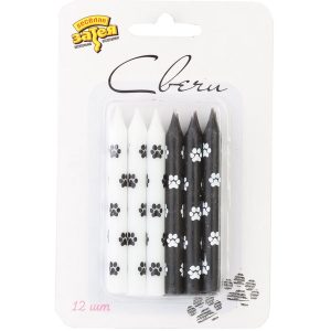 Свічка для торта Котики 8см 12шт