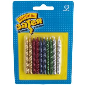 Свічки для торта Металік 6см 10шт