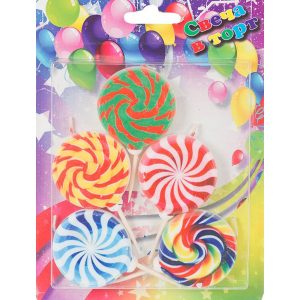 Свічки для торта Цукерочки 4см 5шт