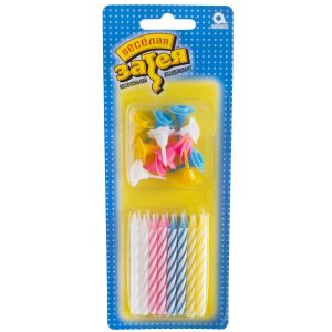 Свічки для торта  з підставками 6см 24шт