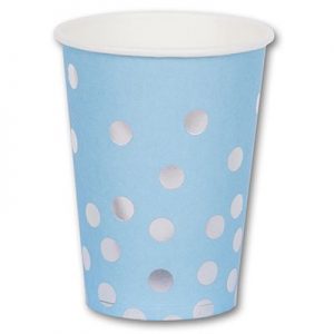 Стаканчики Горошок срібний 250мл 6шт