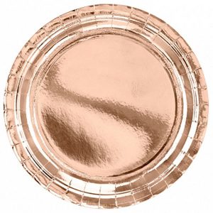 Тарілки Рожеве золото 18см 6шт PD