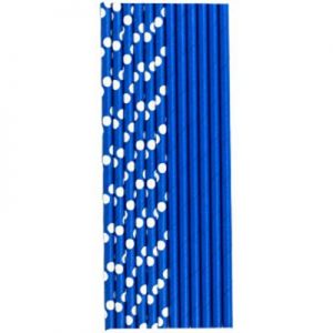 Трубочки горошок Сині 12шт