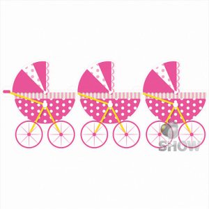 Гірлянда Візочок рожевий