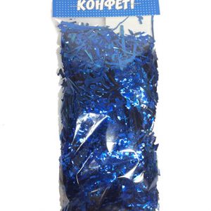 Конфеті мішура синій металік 100г