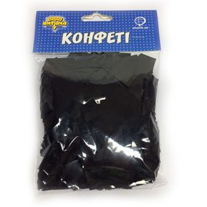 Конфеті прямокутні чорні 100г