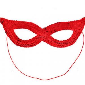 Маска карнавальна на очі червона