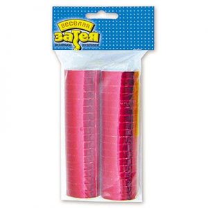 Серпантин фольгований червоний 2ст 36кілець