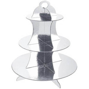 Стенд Підставка для десертів 3 ряд срібло