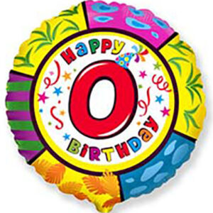 Круг Happy Birthday "0" Fl