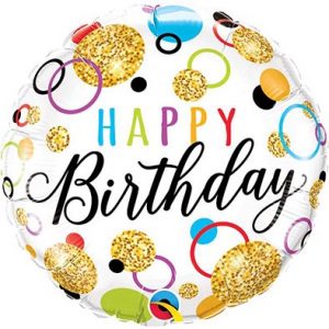 Круг Happy Birthday Блискучий День народження США