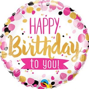 Круг Happy Birthday Кружки рожево-золоті США