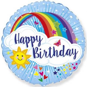 Круг Веселкове небо Happy Birthday Fl