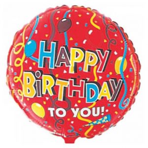 Круг червоний Happy Birthday to you Fl