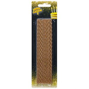 Свічки прості Золоті 17см 24од.