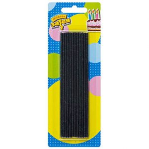 Свічки прості Чорний блиск 13,5см 24од.