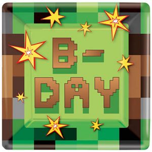 Тарілка  TNT Party квад 23см 8од.