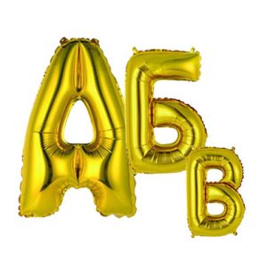 Літери фольговані 35см Золото