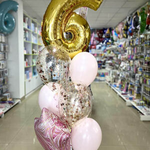 Набір гелієвих кульок "На День народження з цифрою"