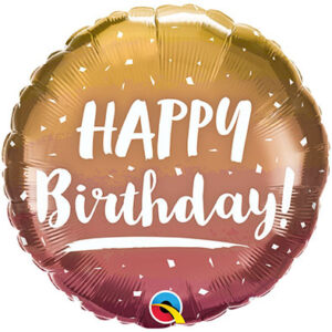 Круг Happy Birthday Золоте Омбре США