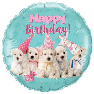 Круг Happy Birthday собачки США