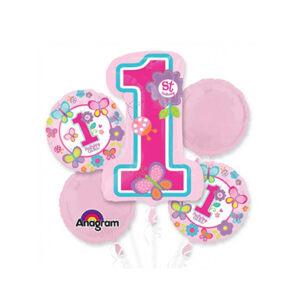 Набір Фольгованих кульок Мій перший рік дівчинка США