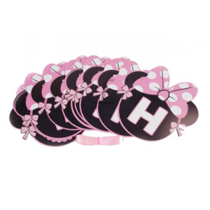 Паперова гірлянда Happy Birthday Мінні Маус рожева