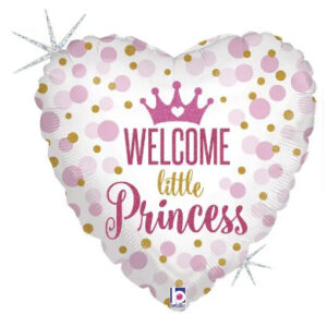 Серце Welcome Litlle Princess - корона на рожевому дівчинка