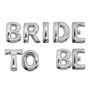 Фольгована гірлянда BRIDE TO BE срібні літери