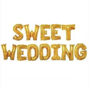 Фольгована гірлянда SWEET WEDDING золоті