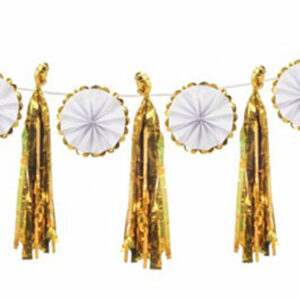 Гірлянда з кісточками біла - золота