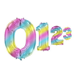 ЦИФРИ Металік градієнт райдужні 100см F