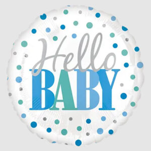 Круг Hello Baby — блакитний горошок США An