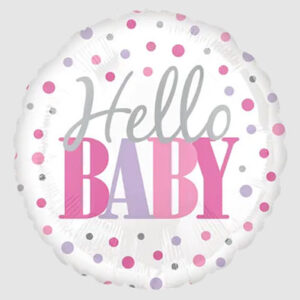 Круг Hello Baby — рожевий горошок США An