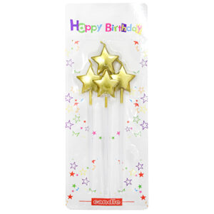 Набiр свiчок - Зірки золоті 4шт