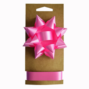 Набір подарунковий бантик і стрічка рожевий