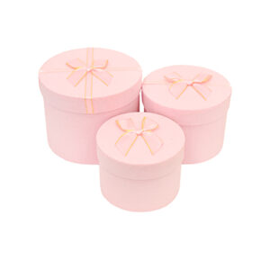 Кругла Рожева з бантом 120*85