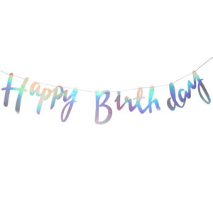 Паперова гірлянда  Happy Birthday райдуга