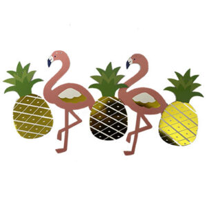 Паперова гірлянда Фламінго і Ананас по 6шт