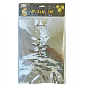 Подарунковий пакет фольгований срібний